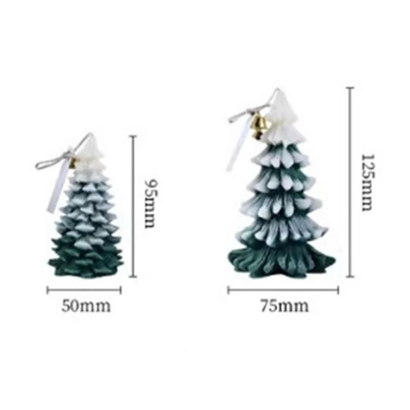 New Year Christmas Aromatherapy Candle Gift Christmas Tree Shaped Home Decoration Soy Wax Candles view 4