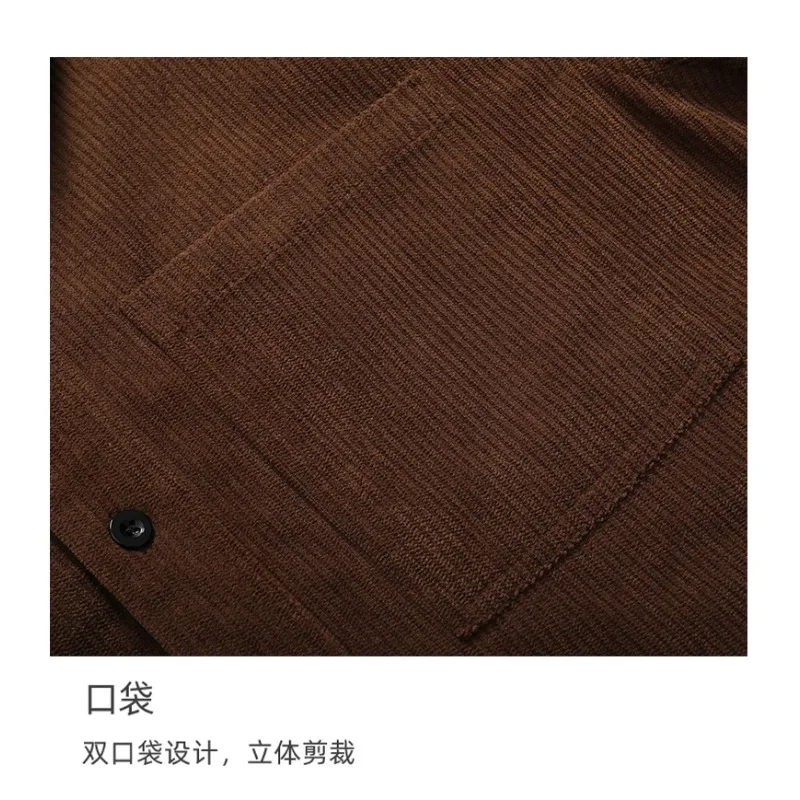 Men's Beige Corduroy Oversized Shirt Jacket Long Sleeve Button Down Pocket Casual Daily Outerwear