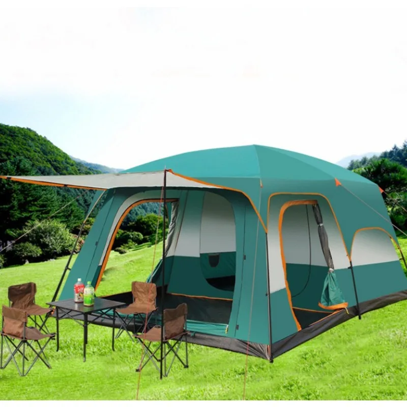 Outdoor tent sun and rain protection, camping big tent, portable tent