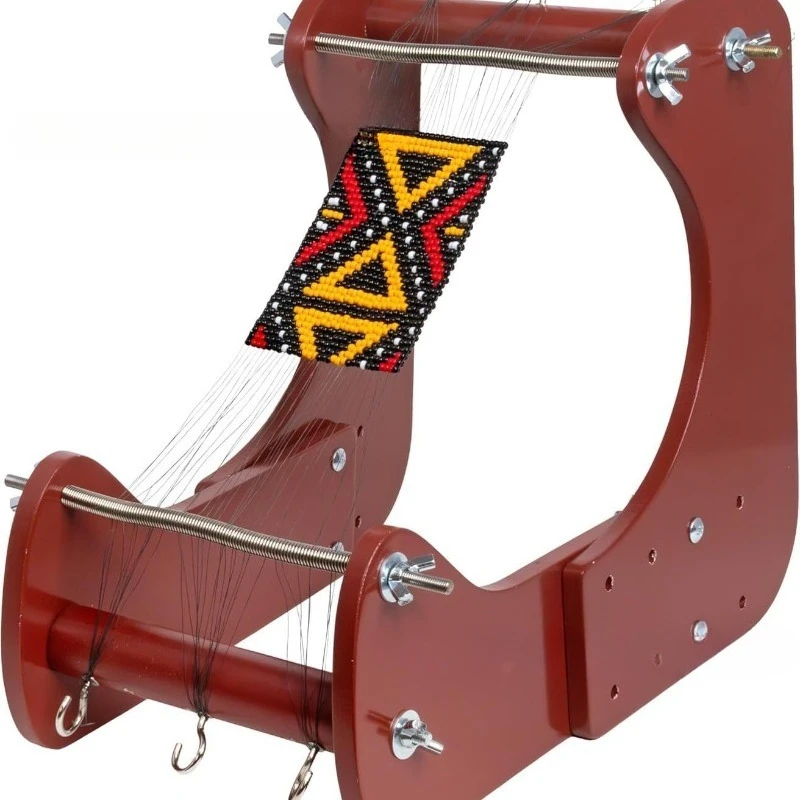 Wooden Beading Loom Bracelet Making Tool Handmade DIY Jewelry Bead Weaving Machine Adjustable Length Bead Weaving Loom