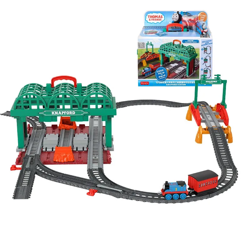 Original Thomas and Friends Toy Set Track Master Series Knapford Station Alloy Small Train Car Alloy Building Toys for Children