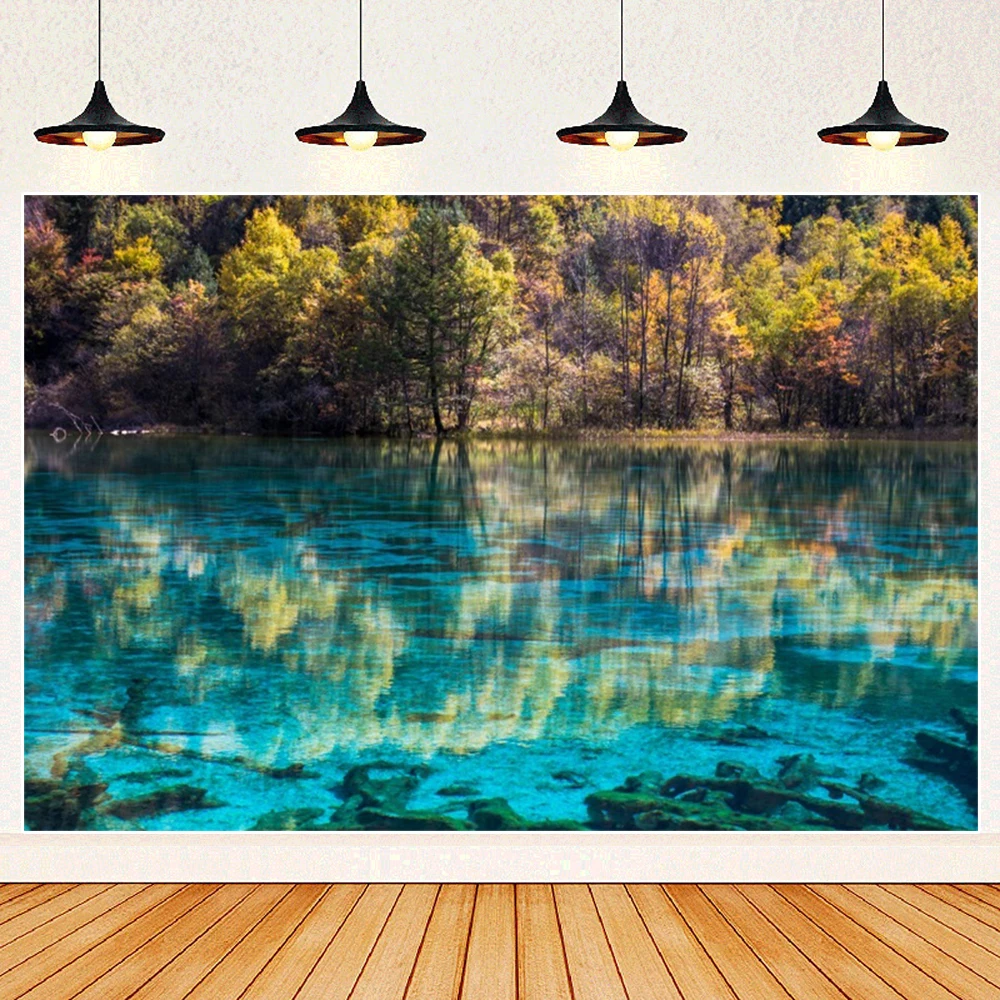 Chinesische Landschaft Hintergrund Stoff Teestube Wohnzimmer Wand dekoration neue chinesische Zen Wandbild Hintergrund Fotografie Studio Requisiten