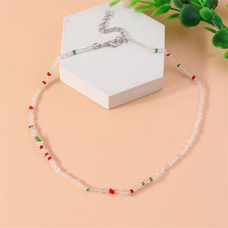 Mode bunte einfache handgemachte Perlen Halskette für Frauen Mädchen Party Festival Schmuck Geschenke – Detail 5