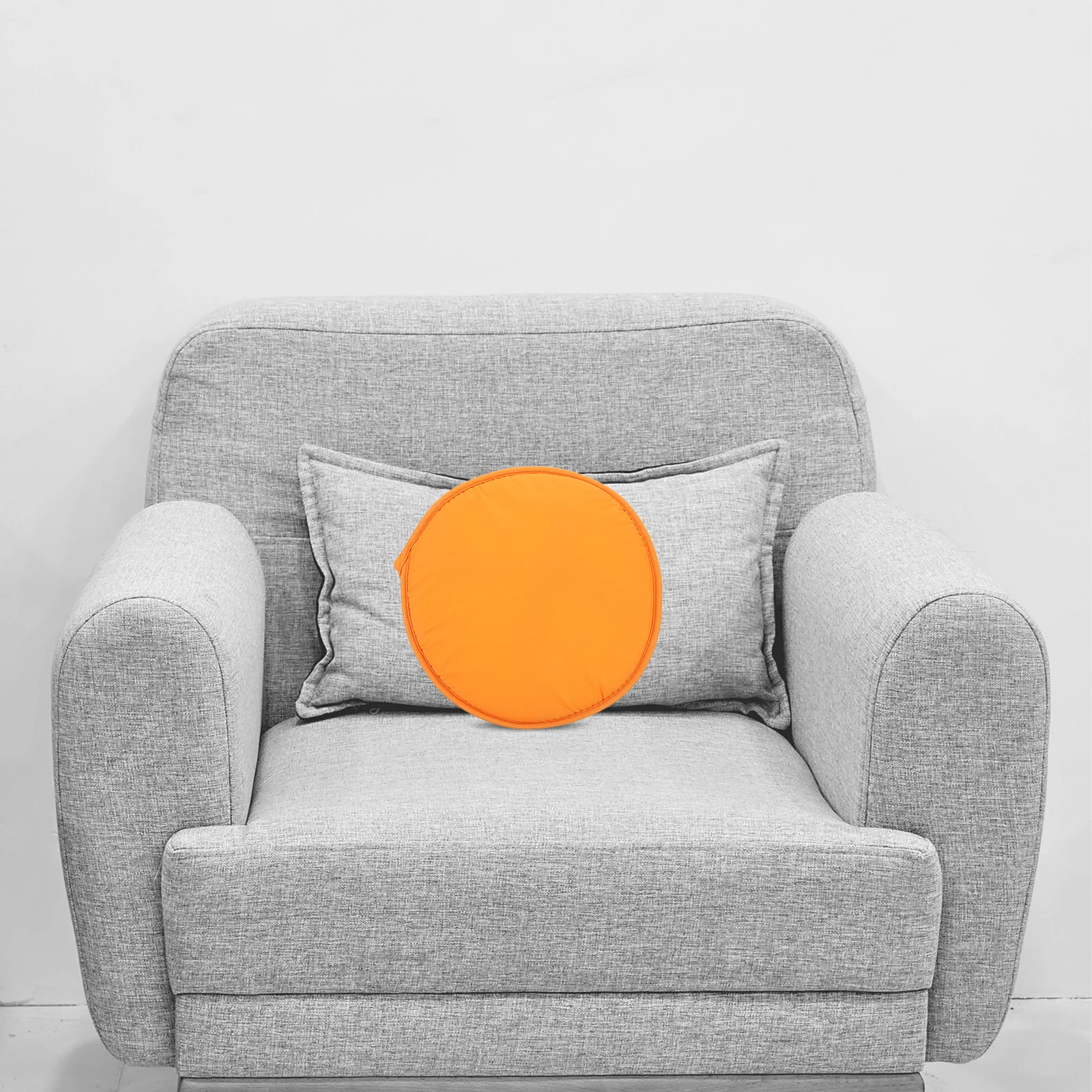 

1Pcs Orange Round Seat Cushion 30Cm Diameter Thick Sponge Chair Pad for Home Office Restaurant Sofa Chair Cushions for Dining