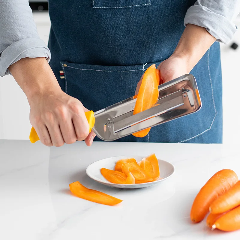 Multifunctional stainless steel double-edged knife planing knife cabbage shredding knife sugarcane peeler fruit peeler