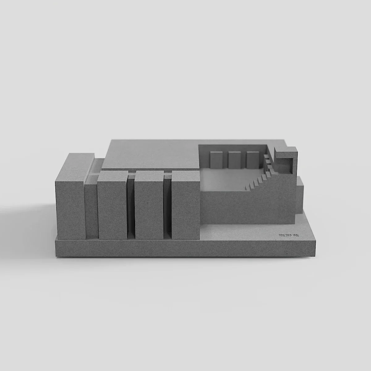 Concrete Architectural Model of 'Luyeyuan' by Liu Jiakun, a Recent Prilitz Prize Winner, Is a Decorative Ornament