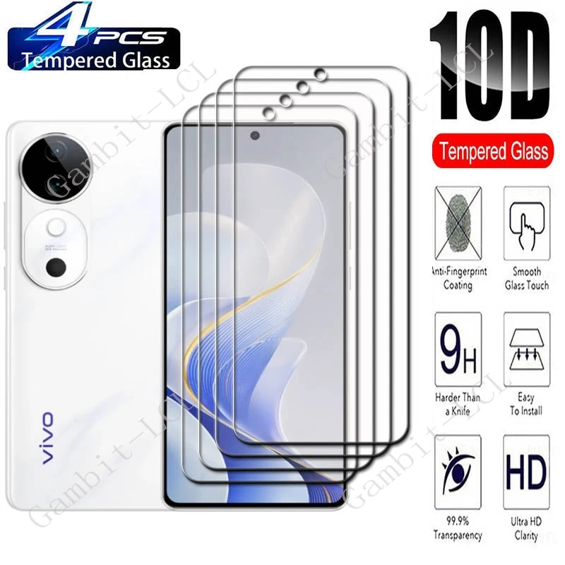 

4PCS For Vivo S19 6.78" Screen Protective Tempered Glass ON VivoS19 V2364A Protection Cover Film