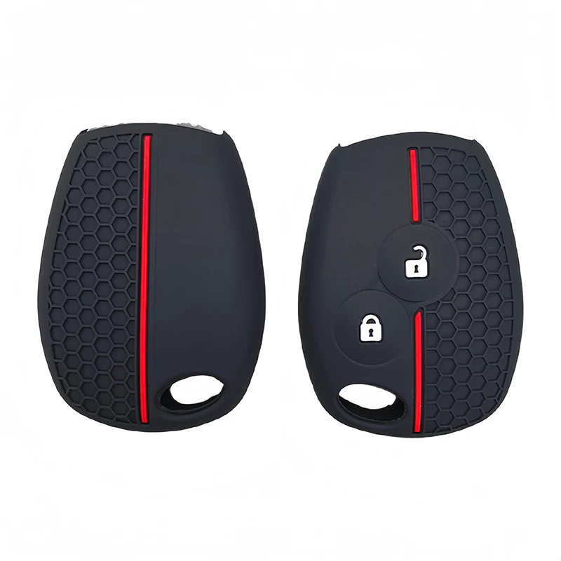 Silikon-Schlüsselhülle, Schlüsseletui für Renault Clio 3 Logan 2 Dacia Duster Sandero Stepway Lada Largus für Nissan Almera Terrano