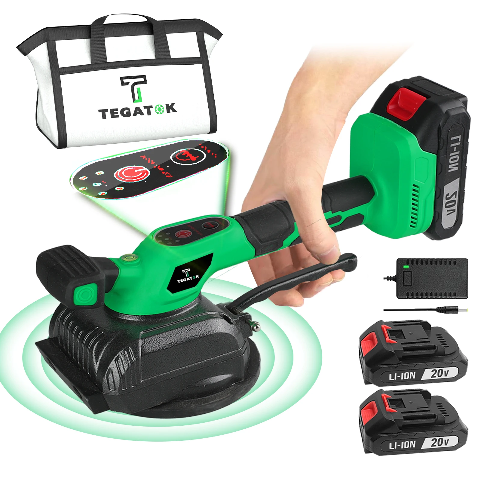 

Вибрационный инструмент для выравнивания плитки 15000 об/мин, с присоской, беспроводной, для установки плитки, совместим с аккумулятором Makita 20V