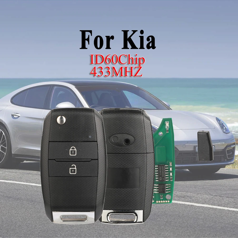 jingyuqin 2Buttons 434MHZ ID60Chip New Remote control car folding key  For Kia Picanto 2015 Model: DD2TX1307-TA  95430-H0500