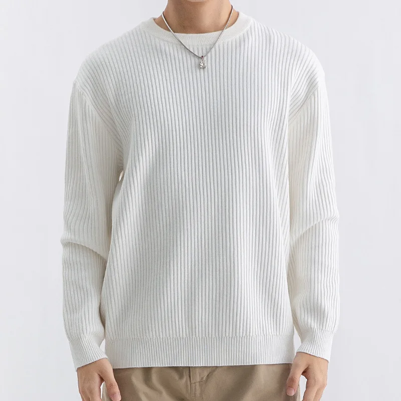 

Autumn Sweater Men Loose Casual Long Sleeve Vintage Knitted Sweater Warm Bottoming Sweaters Knitwear Tops