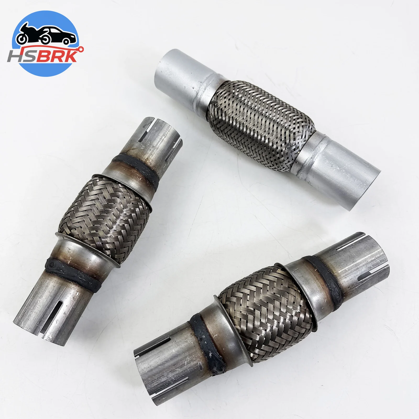 

Tube Exhaust Flex Pipe ID38-102mm Universal Car Exhaust Flex Pipe Braided Stainless Steel Flexible Muffler Repair Connector