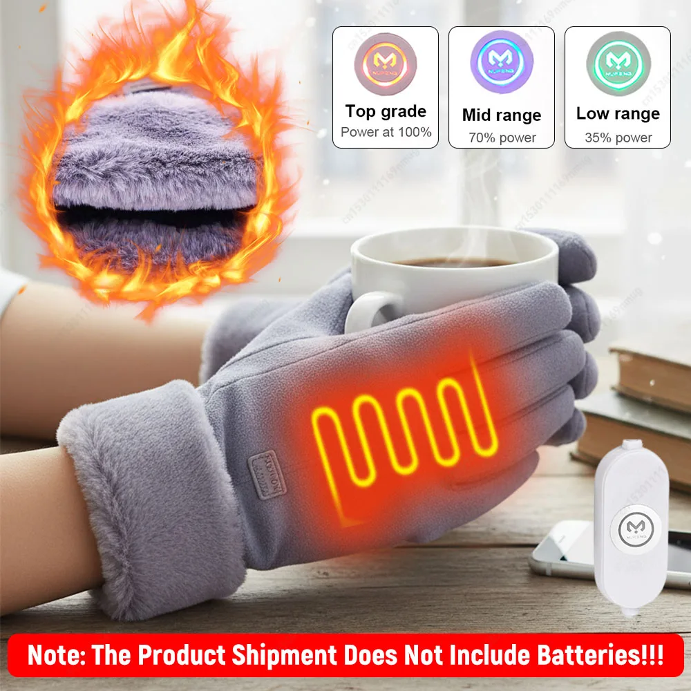 

Electric Warm Gloves 3 Gear Adjustment Winter Thermal Cycling Gloves 10000mAh Heating Thermal Gloves Windproof Touch Screen