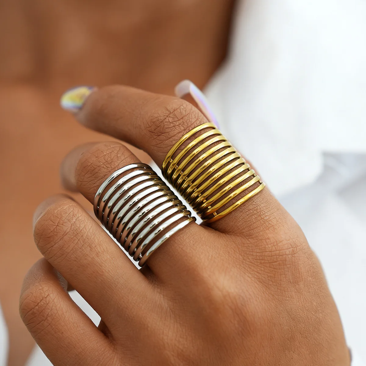 Multi‑Layer Spiral Open Cuff Bangle Abstract Sculptural Twisted Wide Statement Bracelet Women Fashion Wrist Jewelry
