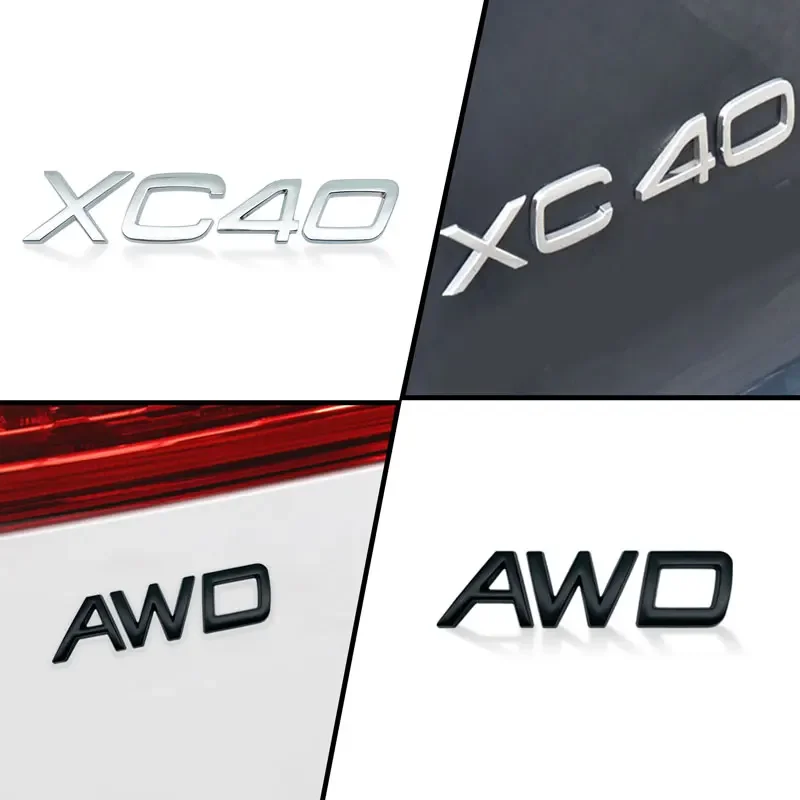 3D ABS T4 T5 T6 T8 AWD B3 B4 B5 B6 B8 Letter Logo Car Rear Tail Trunk Fender Sticker For Volvo V40 V60 C30 S60L S80L XC40 XC60