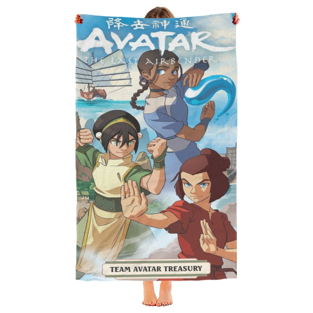 

Classic Anime Avatar The Last Airbender Beach Towel Poncho Bathing Towels Cover-ups Quick Dry Sand Free Yoga Spa Gym Pool