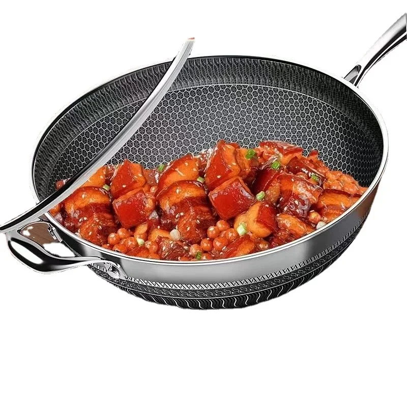 316 Stainless Steel Non-stick Frying Pan for Gas Stove and Induction Cooker