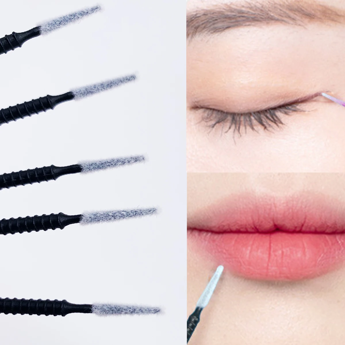 Disposable Long Head Brushes Micro Lash Brushes Eyelashes Mascara Swab Lash Extension Supplies Micro Applicator Wands