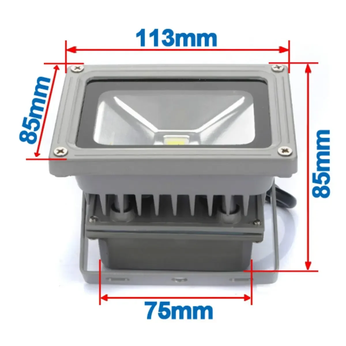 4pcs/pack DC 12V 10W High Power LED Flood Wash Light Lamp Outdoor Waterproof IP65 Aluminum Pure White Projection Lamp