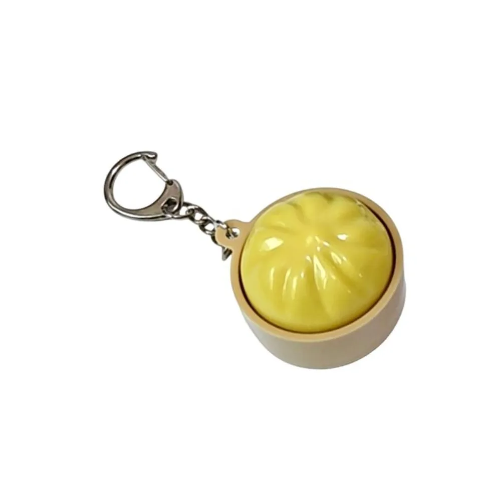 With Steamer Mini Dumplings Squishy Squeezable Pendant Light-Up Steamed Bun Keychain Cute Pinch Fidget Keyboard Fidget