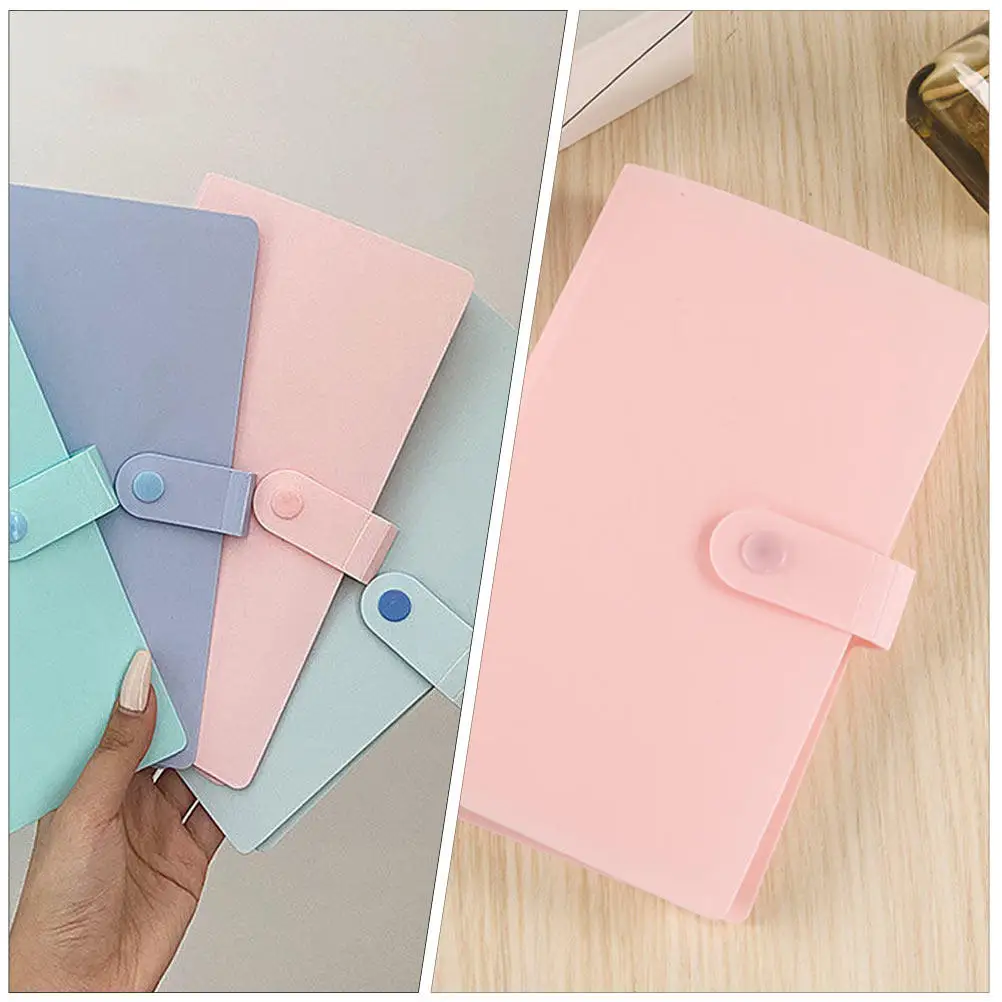 Portable Cards Organizer with Solid-Sealed Pages Lay-Flat Effect Compact Size Card Storage Book for Game Cards School Supplies