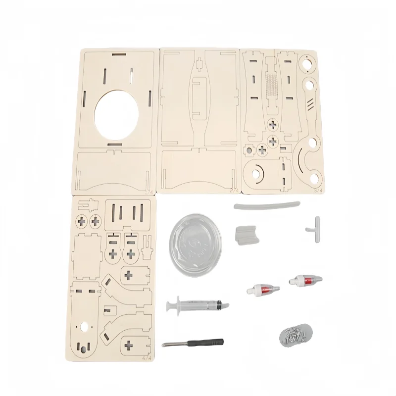 Holzpumpenmaschine Modell Puzzles Kinder Wissenschaft Spielzeug Lustige Technologie Physik Kit Lernspielzeug für Kinder Lernspielzeug