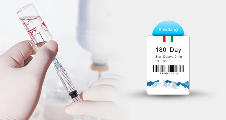 Indicatore di temperatura del tempo irreversibile di Freshliance da 5 pezzi Indicatore di temperatura del vaccino e del sangue