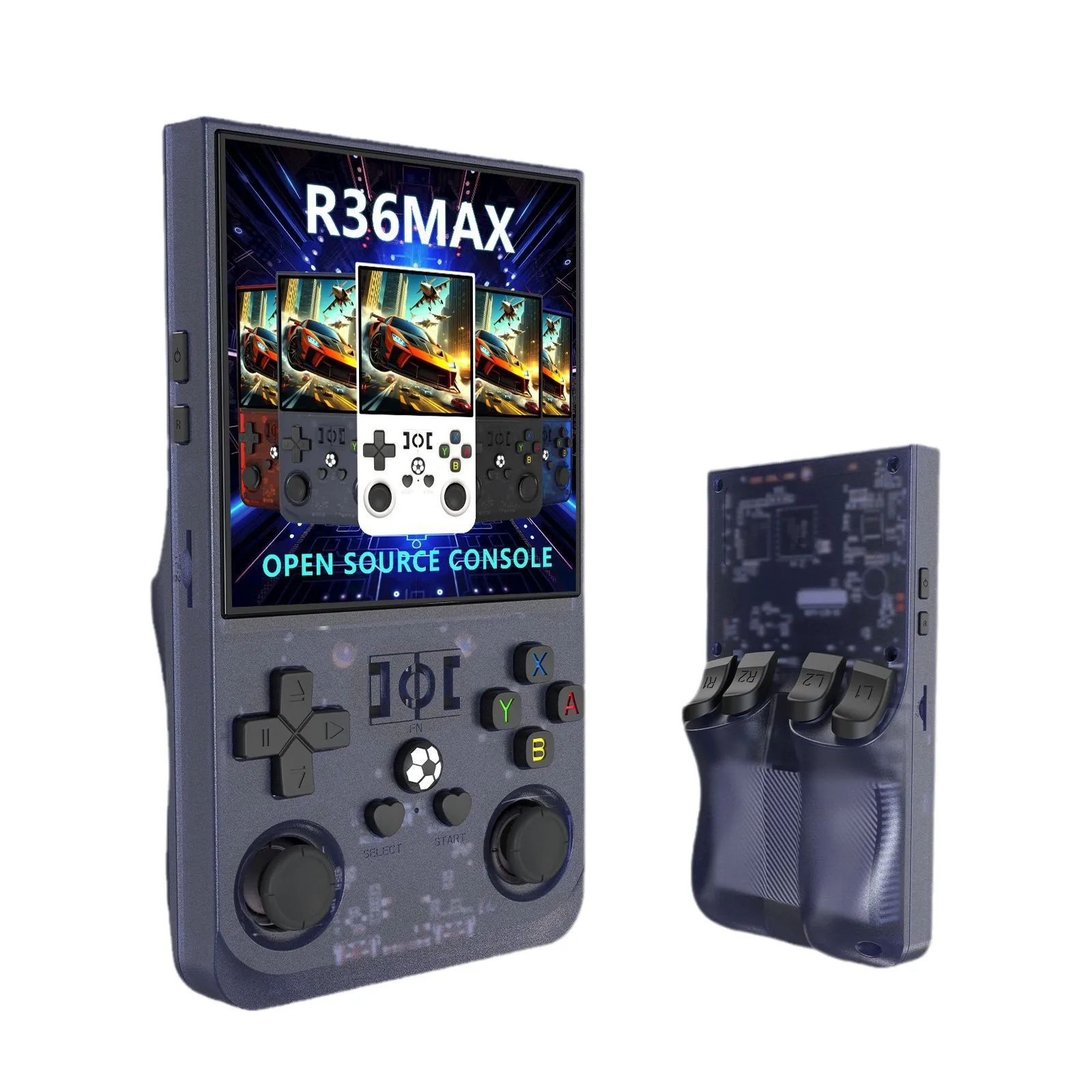 Neues r36s R36MAX Open-Source-Handheld-Linux-System 4-Zoll-Großbildschirm High-Definition-Großbildschirm tragbares Retro-PSP-Spiel
