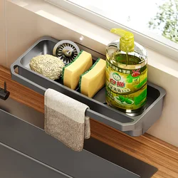 New Kitchen Sink Rack Household Wall-Mounted Rag Sponge Cleaning Brush Drain Rack forniture da cucina Organizer per articoli vari