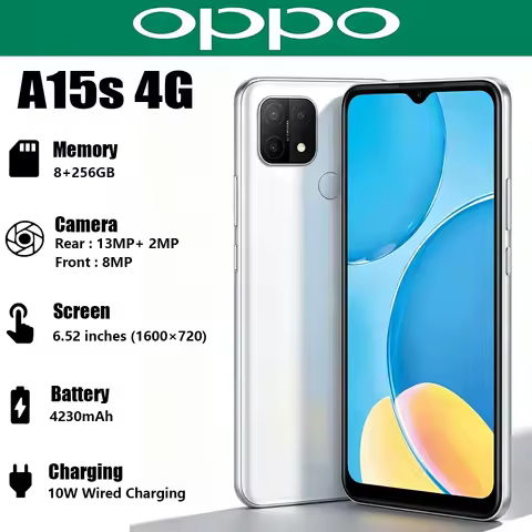 OPPO A15s 4G Budget Mobile Phone 6.52 Inch Big Scr...