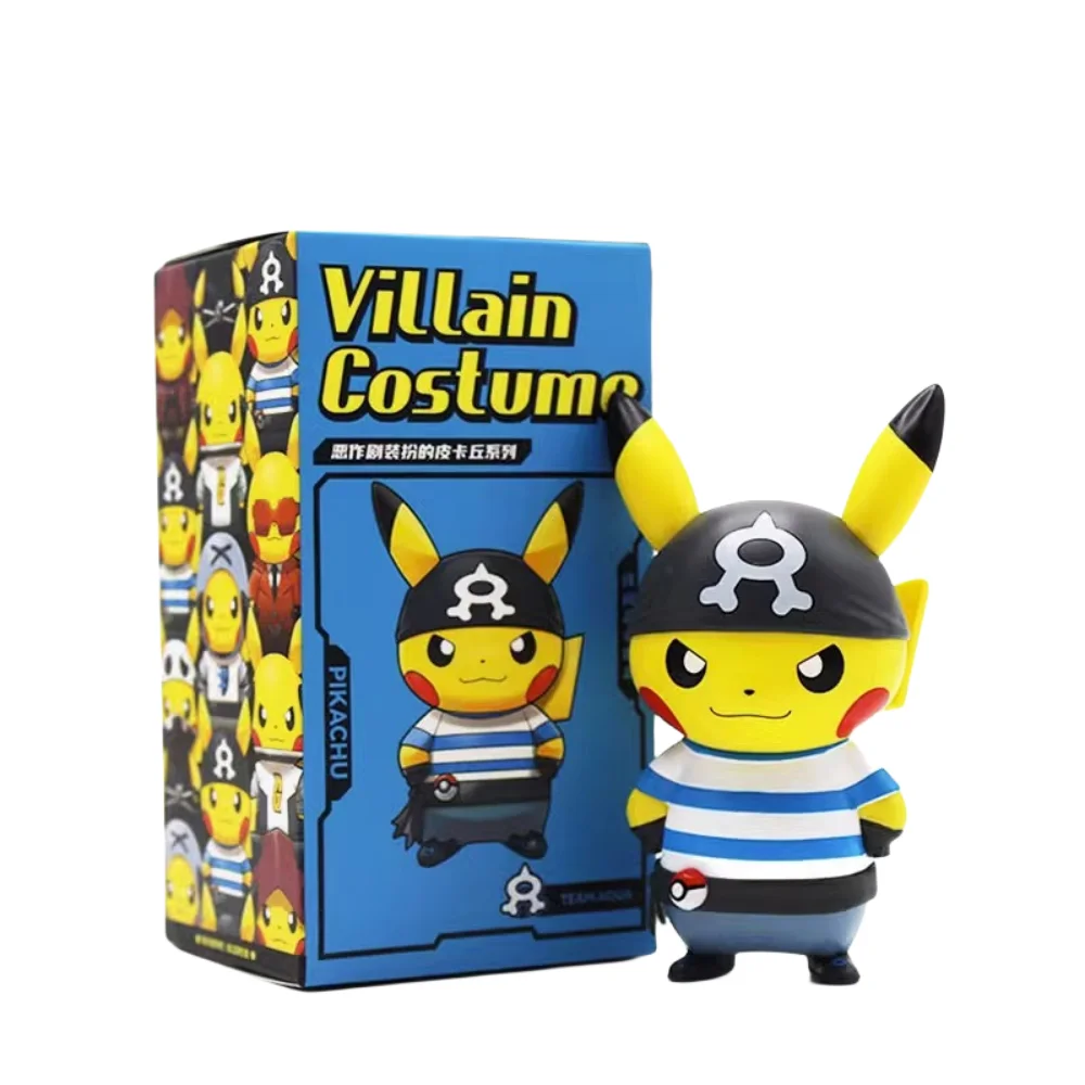 Pokemon Prank Dress Up Pikachu Villain Series Doll Blind Box Team Rocket pokragon decorazioni di Halloween figura anime