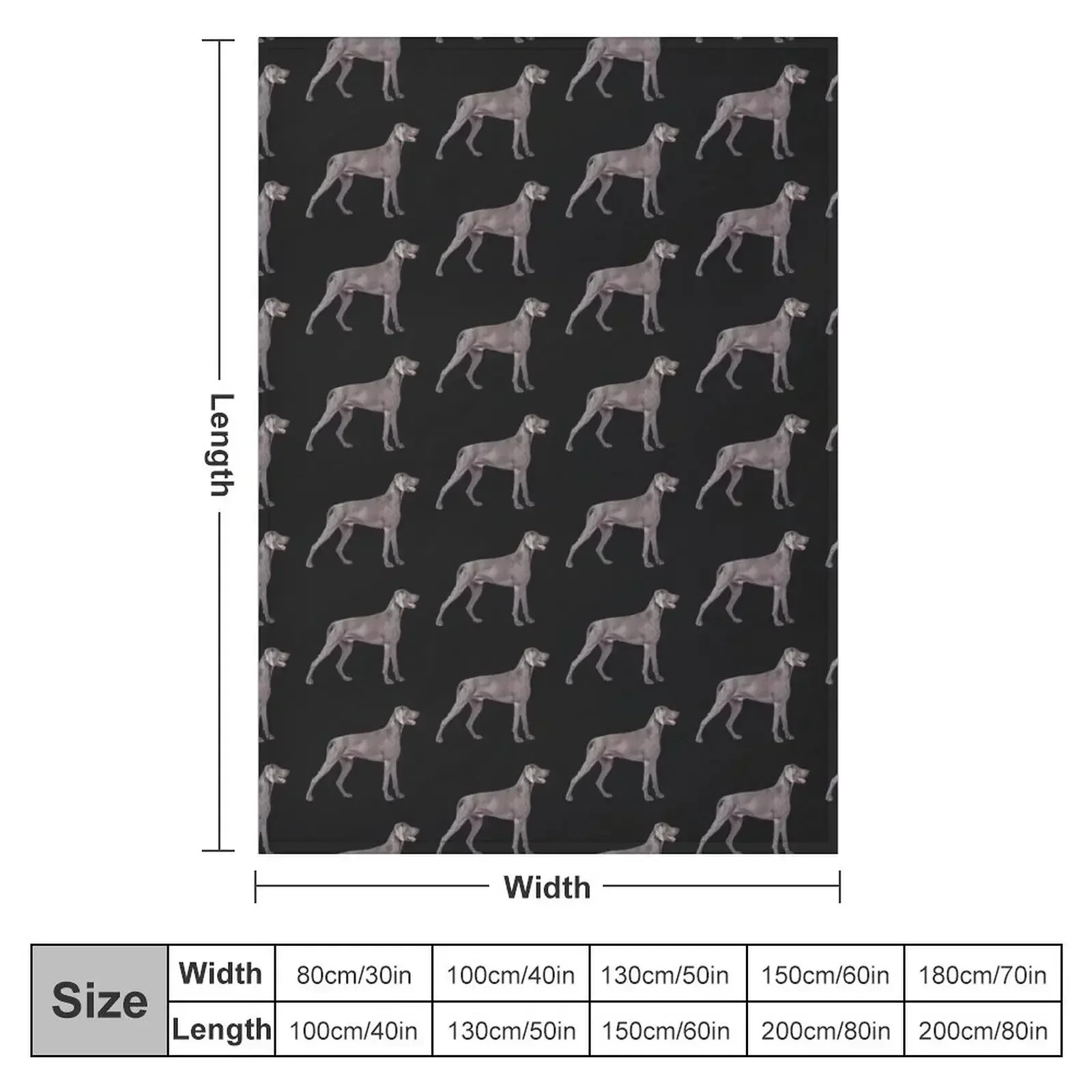 Weimaraner Throw Blanket couch cozy soft plush fuzzy picnic outdoor blanket
