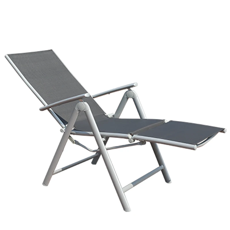 New Design High-Back Lounger Chair Balcony Backrest Adjustable Folding Chair Portable Zero Gravity Deck Chair