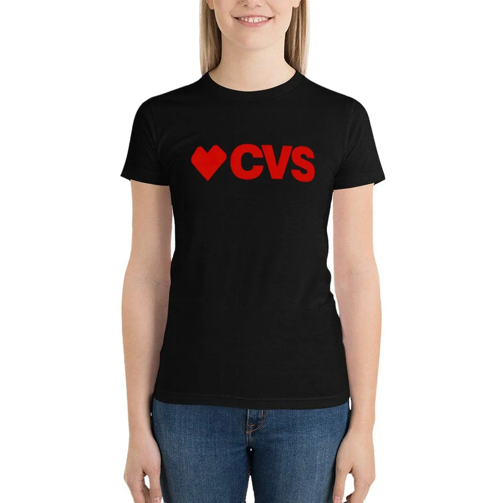 

CVS HEALTH T-Shirt animal print shirt for girls aesthetic clothes korean fashion black t-shirts for Women