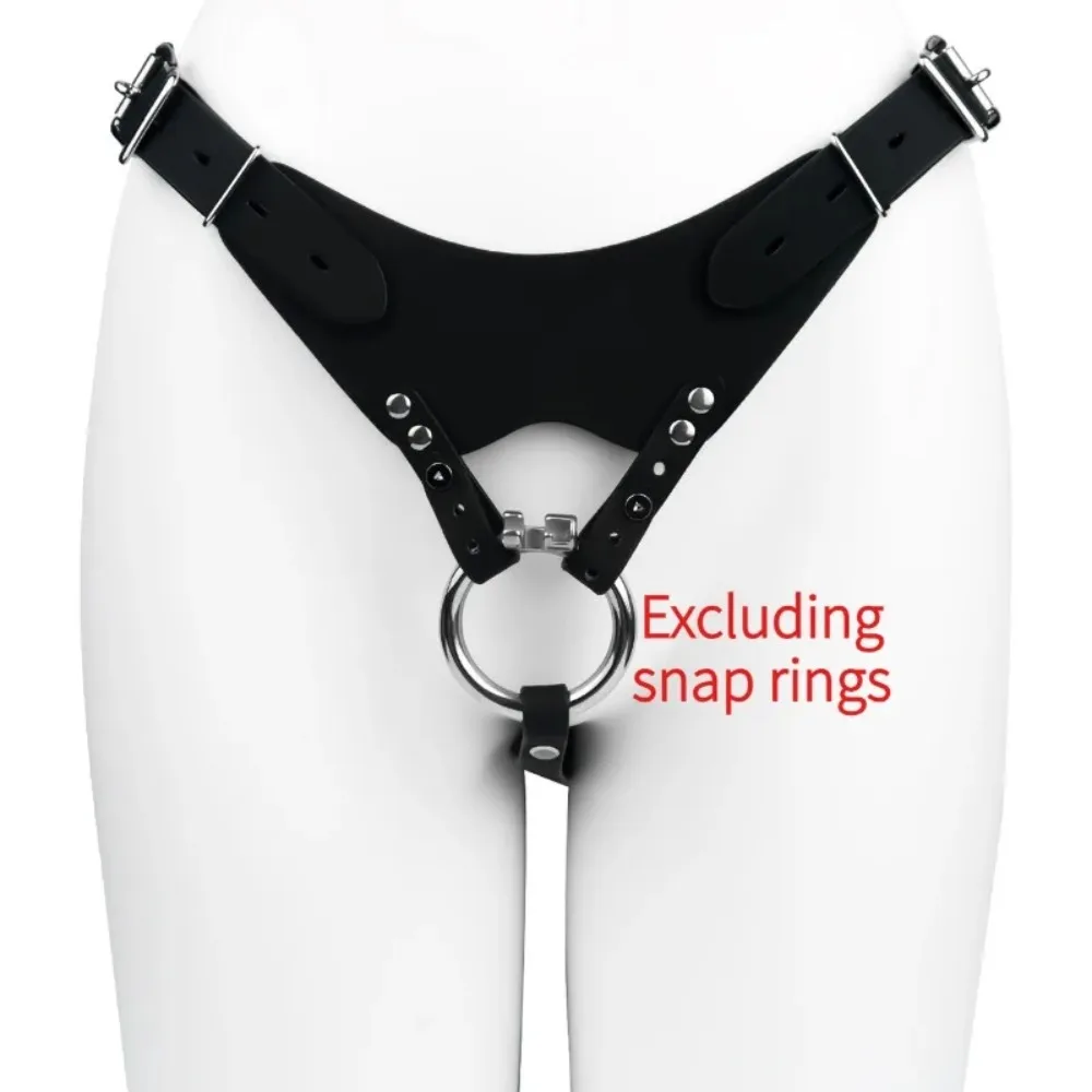 Ceinture de chasteté auxiliaire en cuir PU، pour Cage à coq en metal، accessoire de Cage de chasteté masculine، harnais، jouets