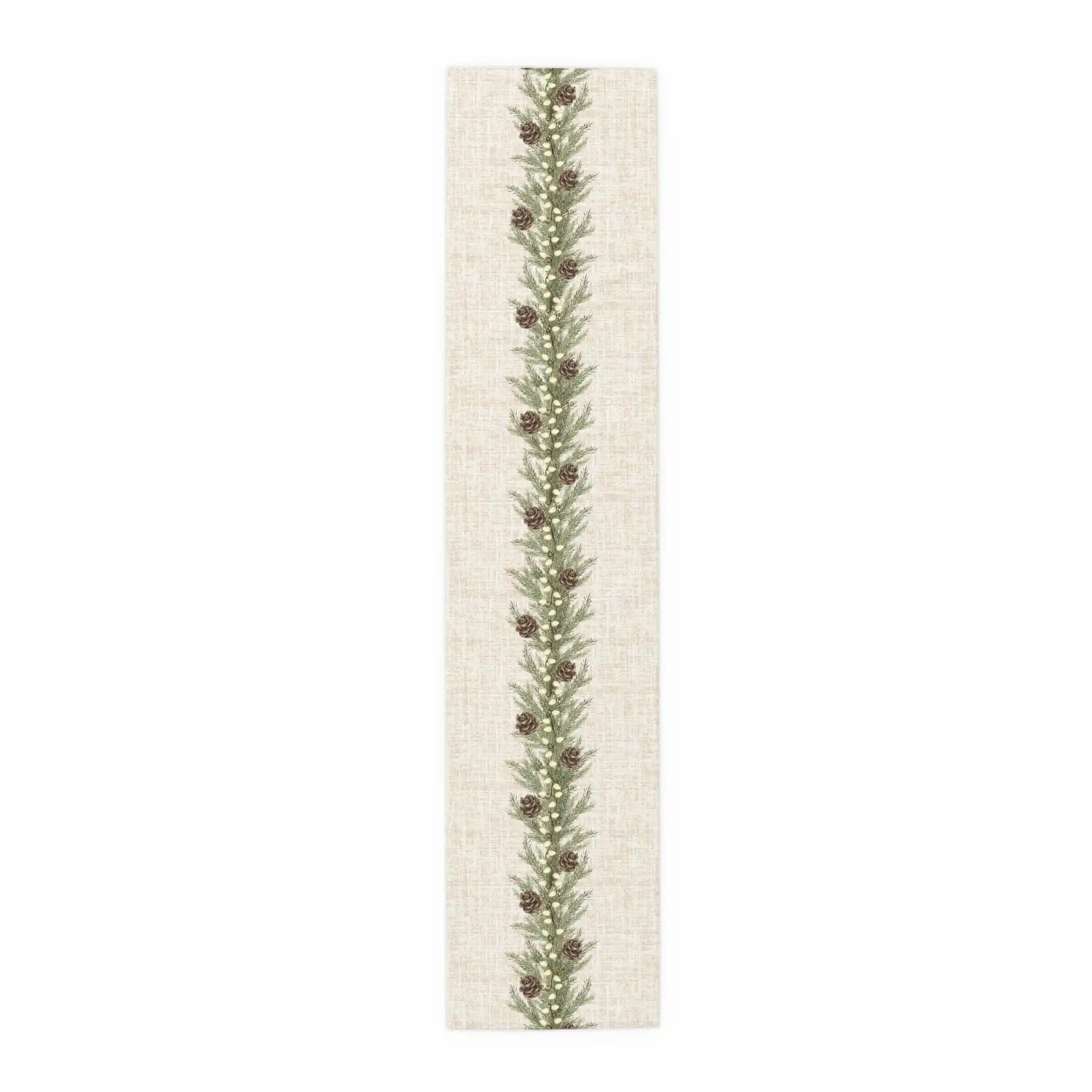Simple forest pinecone pattern decorated table runner, perfect vacation home decoration, washable for daily use