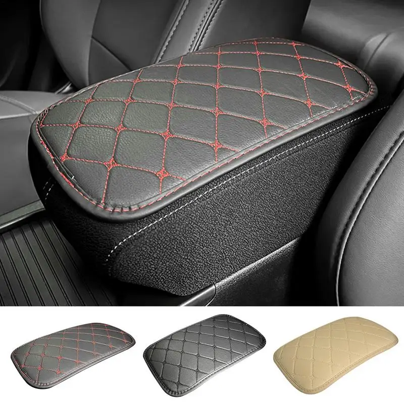 Car Armrest Pad Soft PU Leather Anti Scratch Console pad armrest Heightening Pillow Cushion Elbow Support with Adjustable Height