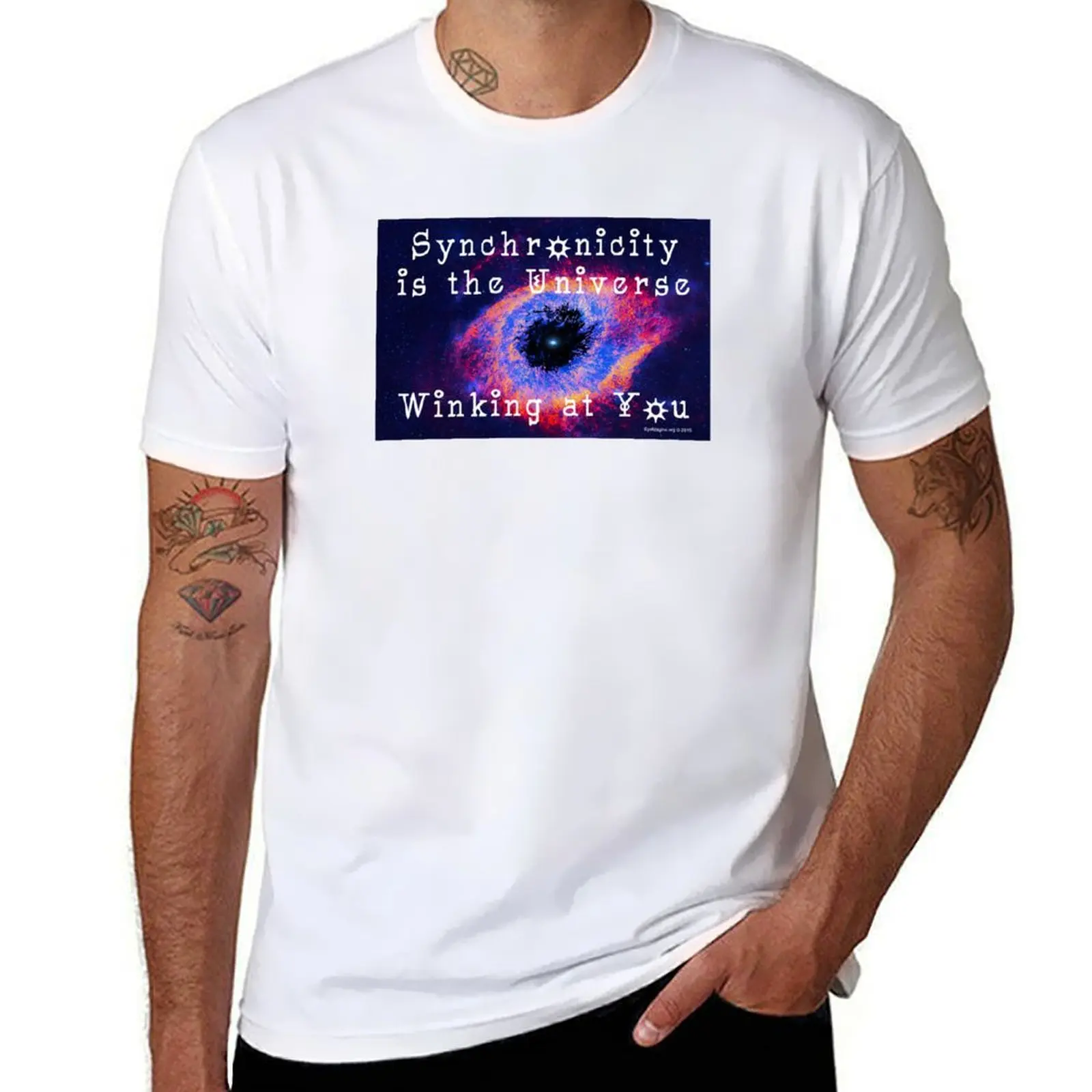 

Synchronicity T-Shirt black cotton t-shirt plain for man package man t shirt heavy cotton T-Shirt