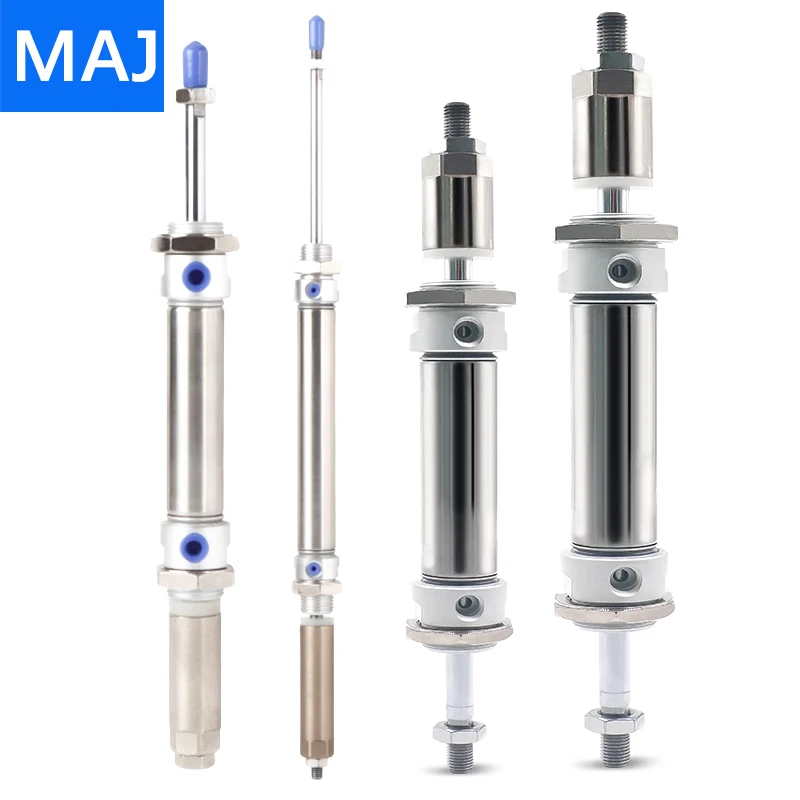 MAJ16/20/25/32/40 Adjustable Stainless Steel Mini Pneumatic Air Cylinder Stroke 25/50/75/100/125/150/175/200