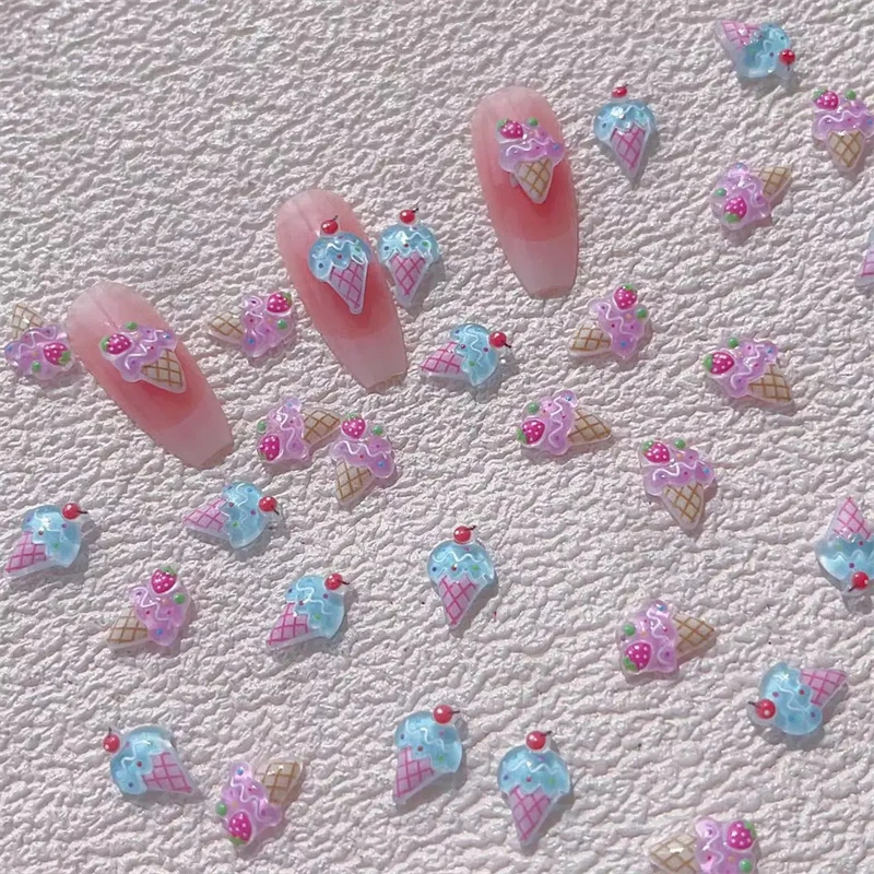 20Pcs Cute Water Porpoise Resin Nail Charm Kawaii Cabochon For Nail Art Decorations Supplies Parts DIY Manicure Accessories Gems