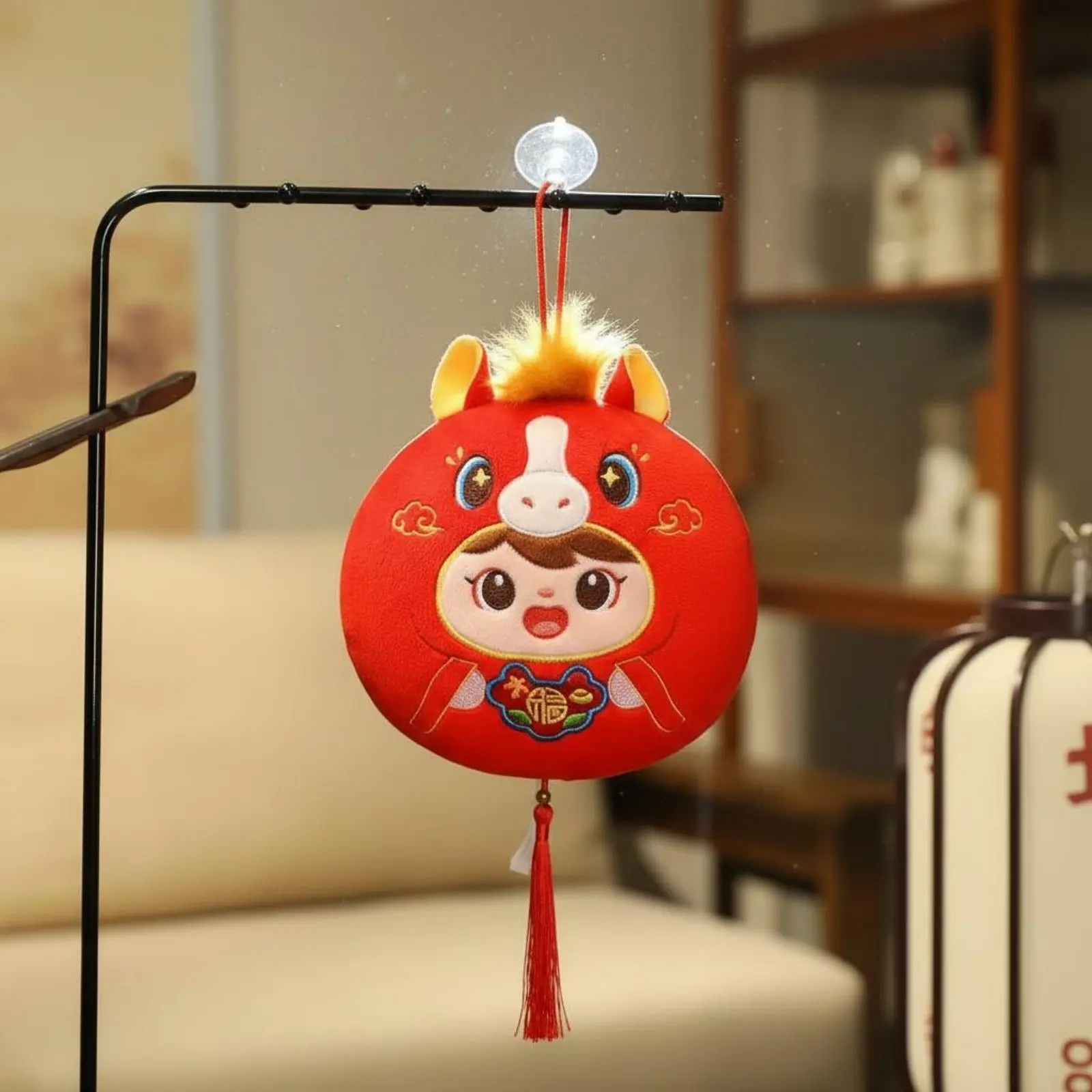 

Chinese Astrological Horse Mascot Lucky Gift Chinese New Year Horse Stuffed Holiday Toy Cute Design