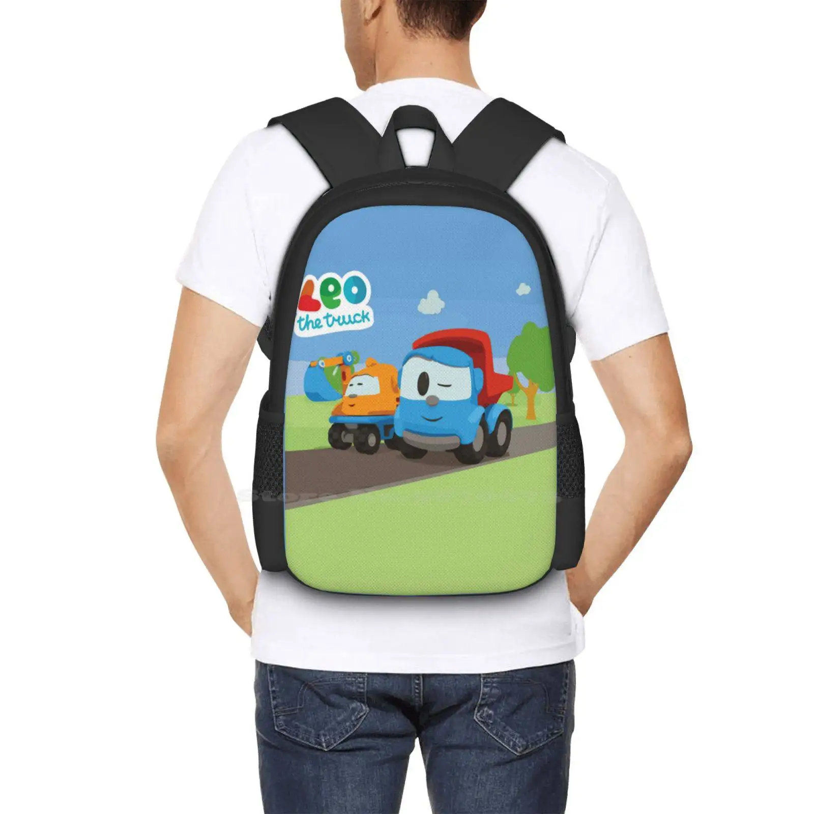 Leo And Lifty Hot Sale Schoolbag Backpack Fashion Bags Leo The Truck The Inquisitive Truck Kids Baby Babies Cartoon Trucks Dump