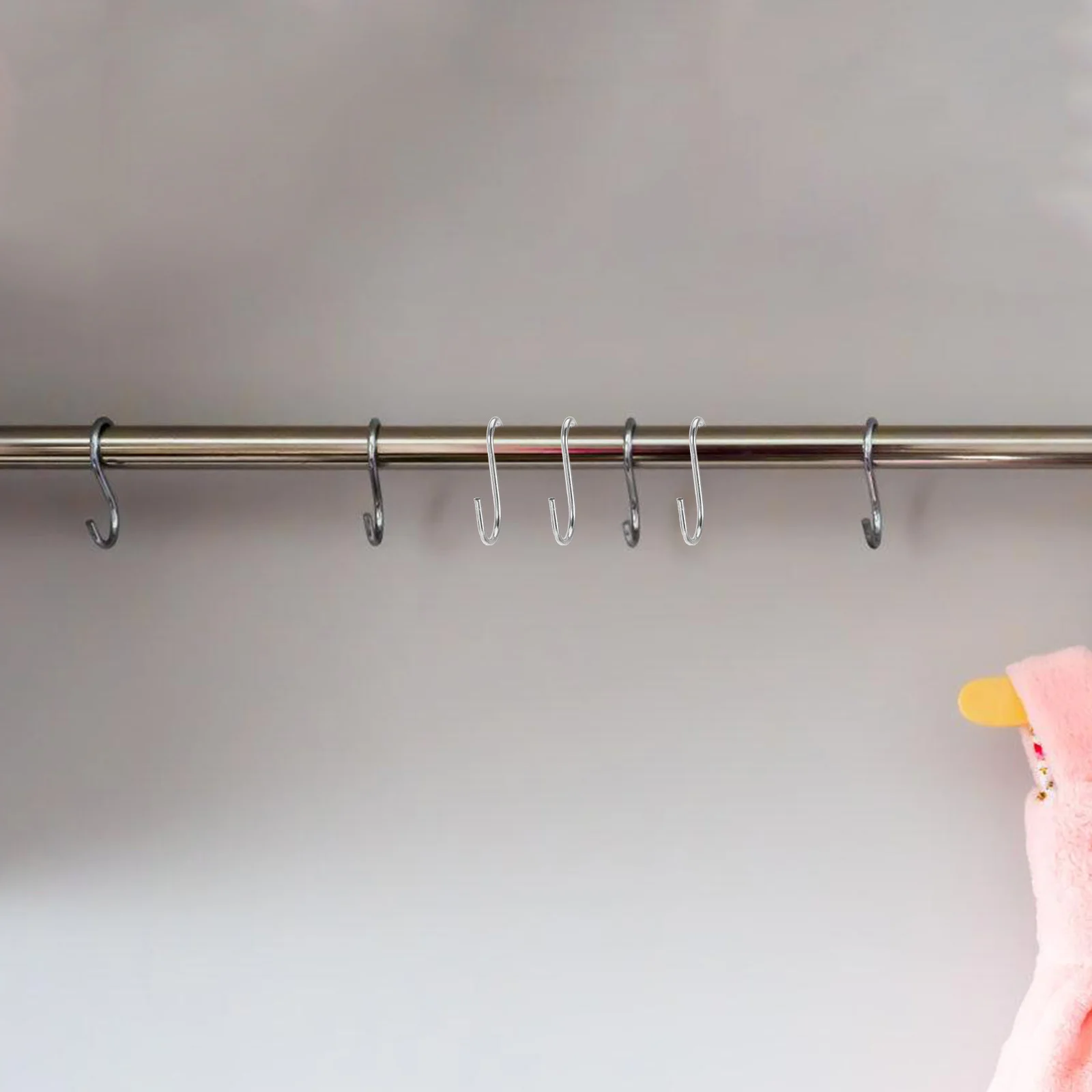 

10Pcs S Shape Heavy Duty Zinc Plating Hooks for Kitchen Closet Storage Hanging Utensils Clothes Rack Organizer