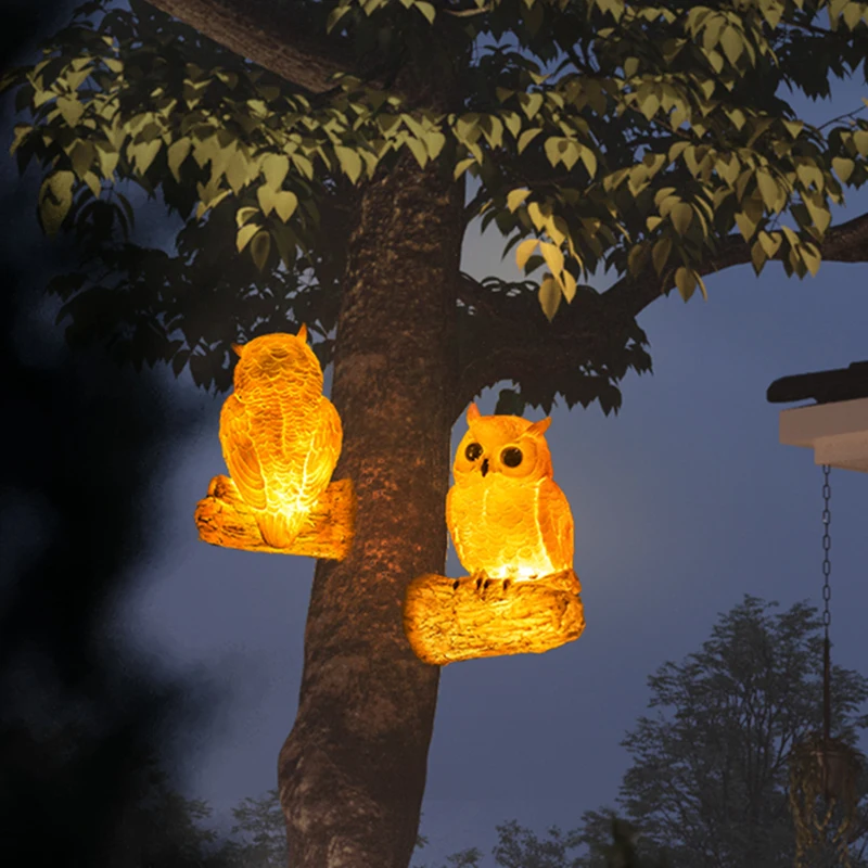 Outdoor wall lamp waterproof hanging tree lamp, bird glowing animal