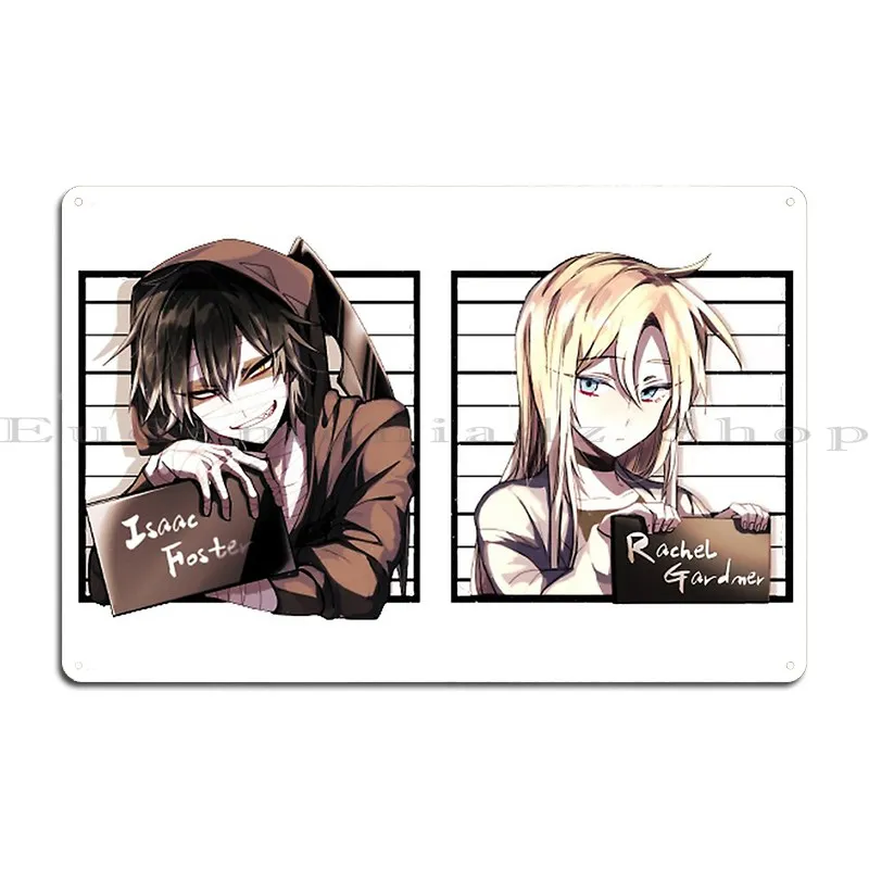 Isaac And Rachel Angels Of Death Metal Sign Design Rusty Cinema Garage Bar Cave Tin Sign Poster
