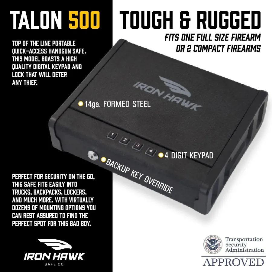 Draagbare veiligheidsopbergdoos met snelle toegang