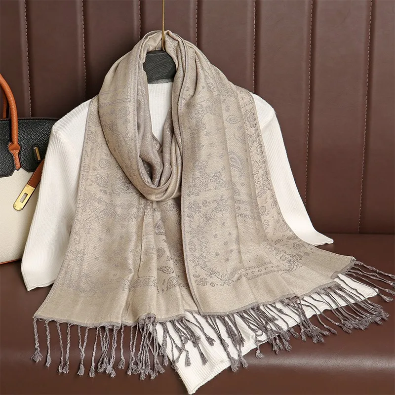 2024 Luxury Thick Cashmere Scarf Women Print New Wraps Pashmina Travel Poncho Warm Blanket Winter Bufanda Shawl Female Stoles