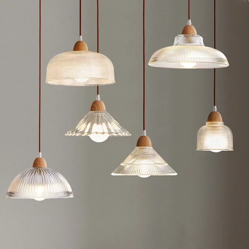 

Vintage Nordic Glass Pendant Lamp Three Small Chandelier Cafe Restaurant Bedroom Bedside Bar Dining Table Lamps Lamparas