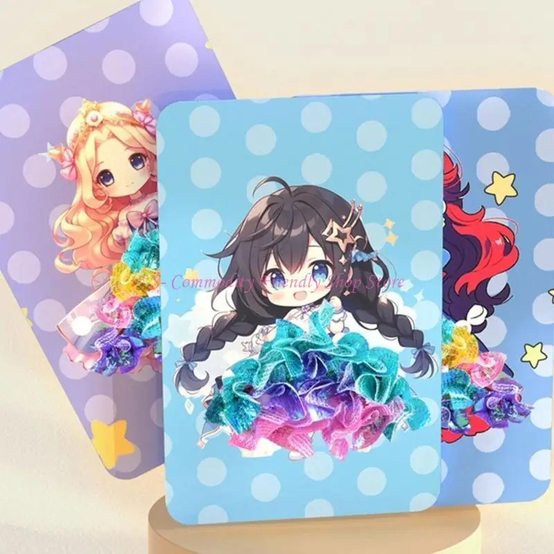 85AE Zestaw kreatywny do ubierania księżniczki Poking Book dla dziewczynek z kolorowymi ubraniami