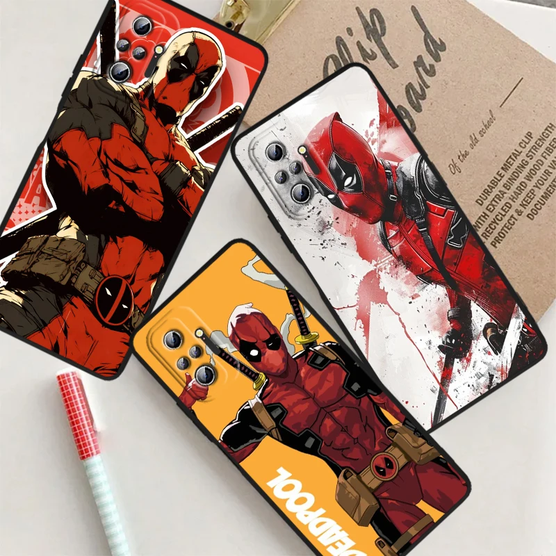 Death Attendant Marvel Fashion For Xiaomi Redmi Note 13 12R 12 12S Turbo 11 11T 11S 10 10S Pro Plus 5G Black Soft Phone Case